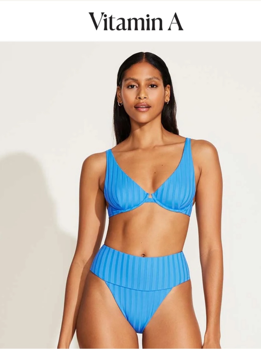 Vitamin A Bikini Set Ribbed Swimsuit